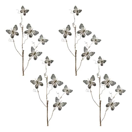 28" Butterfly Twig Sprays, 4ct. By Melrose in Soft Blue/White | Michaels®